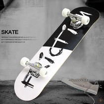 Skateboard Beginners Professional Boys and Girls Teenagers Children Adult Longban Road Brush Street Four-wheel Double Skate Scooter