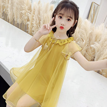 Girls dress Summer 2022 new Yangqi Trendy Little Girl Children Dress Children Sleeveless Tennis Princess Dresses