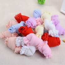 (20 Double 50 Double) Childrens candy socks male and female short socks Baby socks Summer silk socks breathable transparent short socks