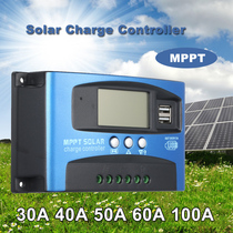 30 40 50 60 100A MPPT Solar Charge Controller with Dual USB