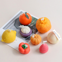 Silicone 3D Fruit Shape DIY Candle Making Molds Apple Lemon