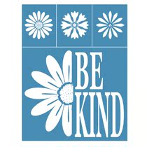 Be Kind Self-Adhesive Silk Screen Printing Stencil for Paint