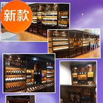 Customized wine display cabinet carbonized anticorrosive wood winery wine cabinet foreign wine wine grape bar cabinet display cabinet goods