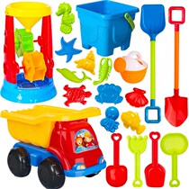 Children's Beach Toy Set Baby Play with Water and Sand Digging Sand Cassia Hourglass Large Shovel Beach Bucket Tool
