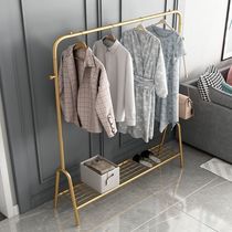 Light luxury clothes rack Coat rack Floor-to-ceiling indoor clothes rack Bedroom clothes rack Balcony clothes rack Single pole storage clothes rack