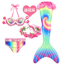 Girls Mermaid Tail Swimsuit Real Children Swimsuit Clothing Princess Bikini Girl Split Swimming Set