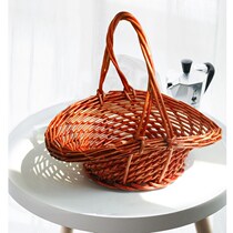 Fruit basket fruit gift handheld blue woven basket fruit basket gift package fruit basket gift hand-woven