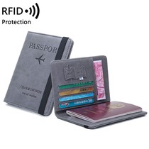 South Korea RFID anti-theft brush ultra-thin overseas travel passport card package multi-function ID clip ticket storage bag