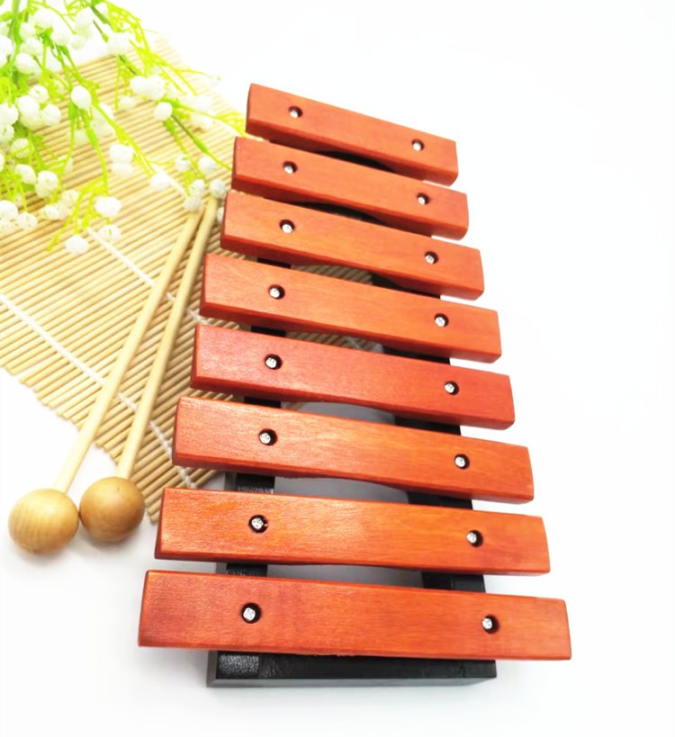 Orff childrens percussion instrument 8-tone sound eight-tone mahogany xylophone playing piano childrens toys teaching aids