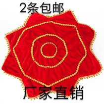 Adult dance handkerchief thickened with circle two people turn hand roll dance Yangko hand silk octagonal towel pair of two sets