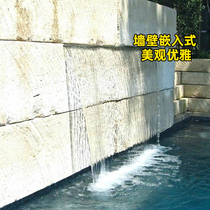 Stainless steel flowing water box courtyard fish pond waterfall water curtain wall landscaping stainless steel outlet waterfall flowing water box