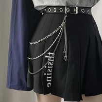 Pants chain accessories ins Korean belt female ins cool dark punk style chain belt belt belt