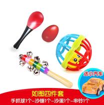 Newborn baby toy exercise vision rattle 0-1 Red hand grab sand hammer toddler entertainment baby child