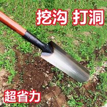 Luoyang shovel tip shovel shovel to take soil and hole artifact to dig white potato shovel dig ditch shovel long barrel spade
