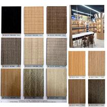 Veneer solid wood leather TV background wall TV paint free wood veneer wood veneer wall decorative panel grille