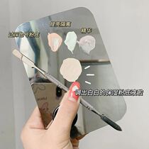 Makeup artist special ring foundation color palette lipstick makeup stainless steel ring Foundation liquid blending board