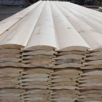 Arc gusset plate anticorrosive wood semicircular curved hanging board wooden house exterior wall skirt solid wood wallboard Villa Moon board gusset