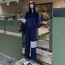 Net red suit autumn new 2021 fashion suit women spring and autumn loose color matching casual vests pants two-piece set