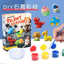 Childrens coloring toy plaster doll painted piggy bank white embryo painting diy handmade graffiti ceramic coloring paste