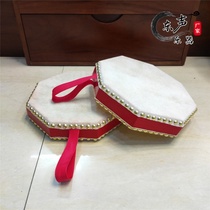 Cowhide octagonal drum tambourine adult children octagonal drum dance examination props drum board drum flat drum multi-horn drum