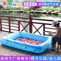 Childrens Fishing Park stall utensils pool square swimming pool home boys and girls play sand pool baby paddling pool