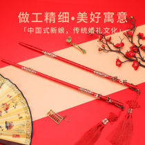 Get married if cheng gan pick red scarf in the garden is lovely wedding bride bridal chamber Chinese wedding Hi Rod said rod props