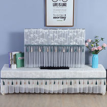 TV Hood dust cover new LCD 65 inch cover cloth simple wall lace cover towel curved surface dust cloth art