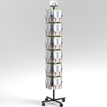 Promotional leaflet folding rack newspaper shelf landing brochure display rack rotating magazine postcard rack CD bookshelf