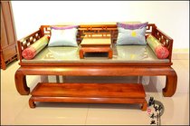 Mahogany furniture Burmese Rosewood Luohan bed big fruit red sandalwood simple Luohan bed bed Kang a few