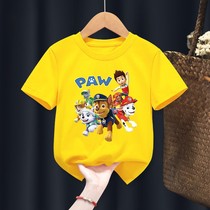 Wang Wang Team Boys Short-sleeved T-shirt collar loose summer new child boy baby half-sleeved clothes tide