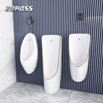 Light luxury household urinal hanging wall Mens station toilet ceramic urinal hanging floor induction urinals