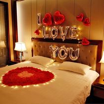 Tanabata atmosphere 100 days anniversary anniversary boyfriend surprise layout birthday bed wedding room layout