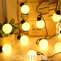 Led festoons Full Star lights USB battery light strings Wedding Lights 5cm BIG ROUND Camping Light Bulb String Lights