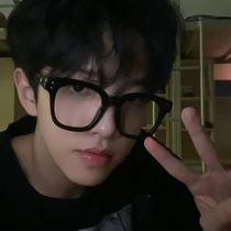 Mens eye black frame glasses myopia male Korean version of tide can be equipped with anti-blue glasses frame frame large frame flat mirror