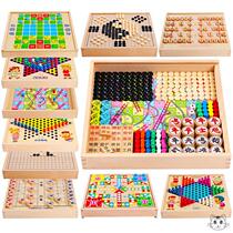Multifunctional Checkers Flying chess Childrens puzzle Backgammon Ten-in-one set Parent-child toys Chess games Chess