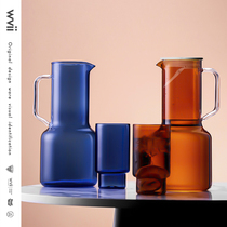 wvii light extravagant color high temperature resistant glass cool kettle summer home large capacity cold water kettle water cup suit