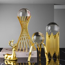 Modern Nordic high-end light luxury crystal ball creative home decoration Living room entrance TV cabinet Wine cabinet ornaments