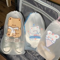 Travel shoes storage bag drawstring mouth dustproof shoe bag storage bag clothing dormitory good things cute