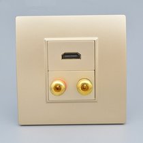 Champagne 86 speaker HDMI HD socket 2 0HDMI digital TV Port double head audio wall panel