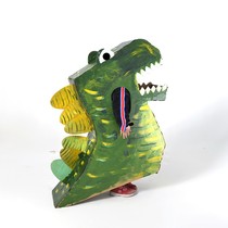 Shaking Carton Dinosaur Dinosaur Wearable Model Making Nursery School Children Handmade Diy Toy Paper Shell Cardboard Same