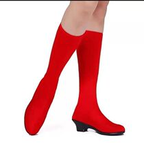 Dance shoe cover square dance socks men and women performance dance boots Mongolian dance adult performance red boot cover Mongolian shoe cover