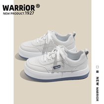 Warrior back force niche sports board shoes women autumn and winter ins tide 2021 New thick soled Joker small white shoes