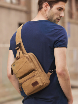 2022 New Pocket Canvas Mens Chest Bag Mens Bag Fashion Backpack Single Shoulder Bag Multifunction Sports Diagonal Satchel Bag