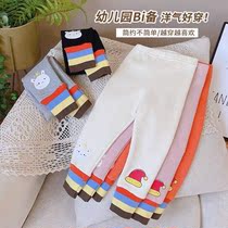 Children's pants girls 2022 spring and autumn new leggings women baby woolen pants children foreign style spring knitted pants