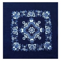 Guizhou Miao Featured Craft Painting Wax Dyeing Fang Towel Table Cloth Background Cloth Art Painting size is 110 * 110