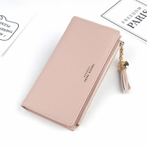 Long wallet female zipper large capacity simple ultra-thin student Joker thin atmosphere Lady wallet Korean version of ticket holder