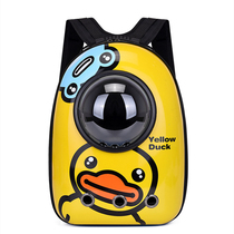 Pet Out High Texture Suitcase Space Transparent Cabin Double Shoulder Portable Breathable Backpack Cat Dog Versatile Outout Bag