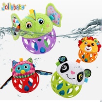 jollybaby baby hand grip hole ball baby tactile perception grip training silicone soft ball puzzle play