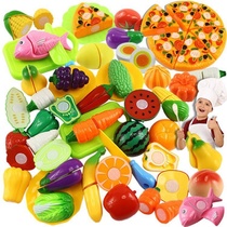Childrens house toys Kitchen cutting vegetables Pizza cutting fruit toy set Boy girl cake cutting music