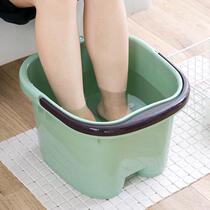 Thickened Foot Bath Basin Sole Overfoot Calf Massage Foam Feet Barrel Insulated Basin Home Plastic Wash Foot Basin Big Horn Wash
